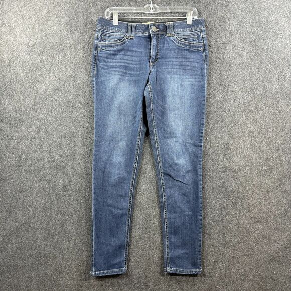 Democracy Ab Technology Jeans Women's 8 Blue Dark Wash Stretch Skinny - Picture 1 of 9